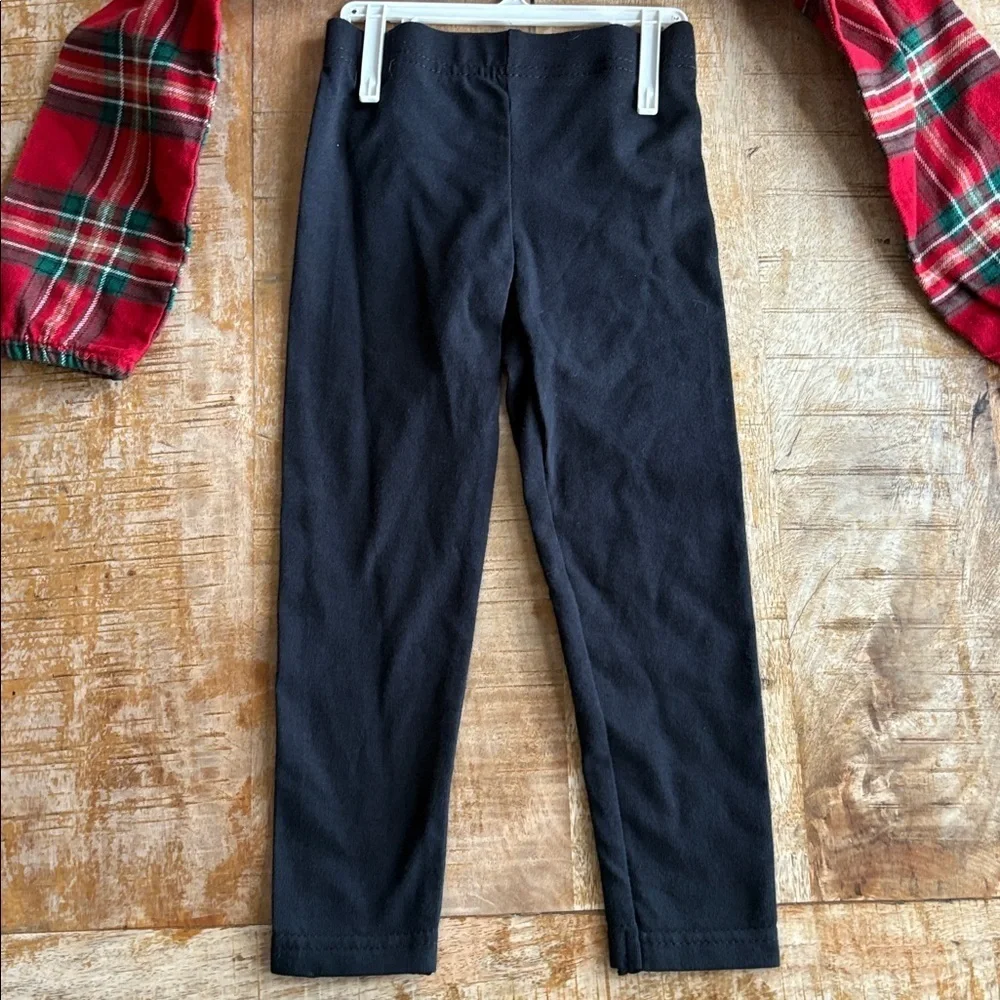 NWT Carter’s Plaid Top with Black Leggings 2t